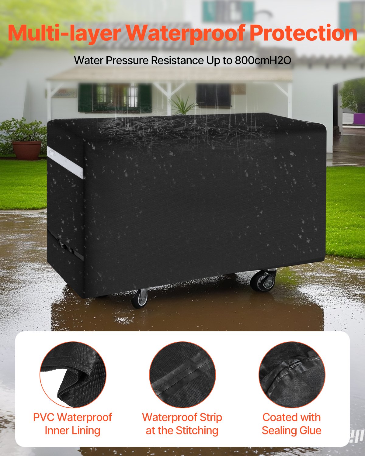 BBQs & Accessories: VEVOR 66 inch Grill Cover Heavy Duty BBQ Gas Grill Cover Outdoor Waterproof