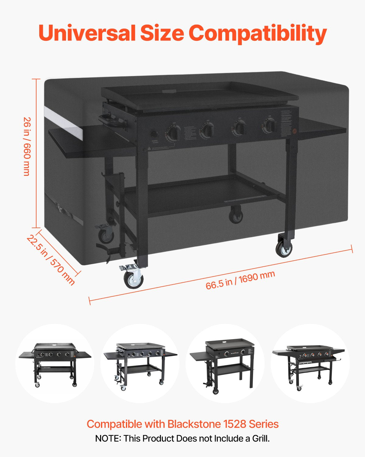 BBQs & Accessories: VEVOR 66 inch Grill Cover Heavy Duty BBQ Gas Grill Cover Outdoor Waterproof