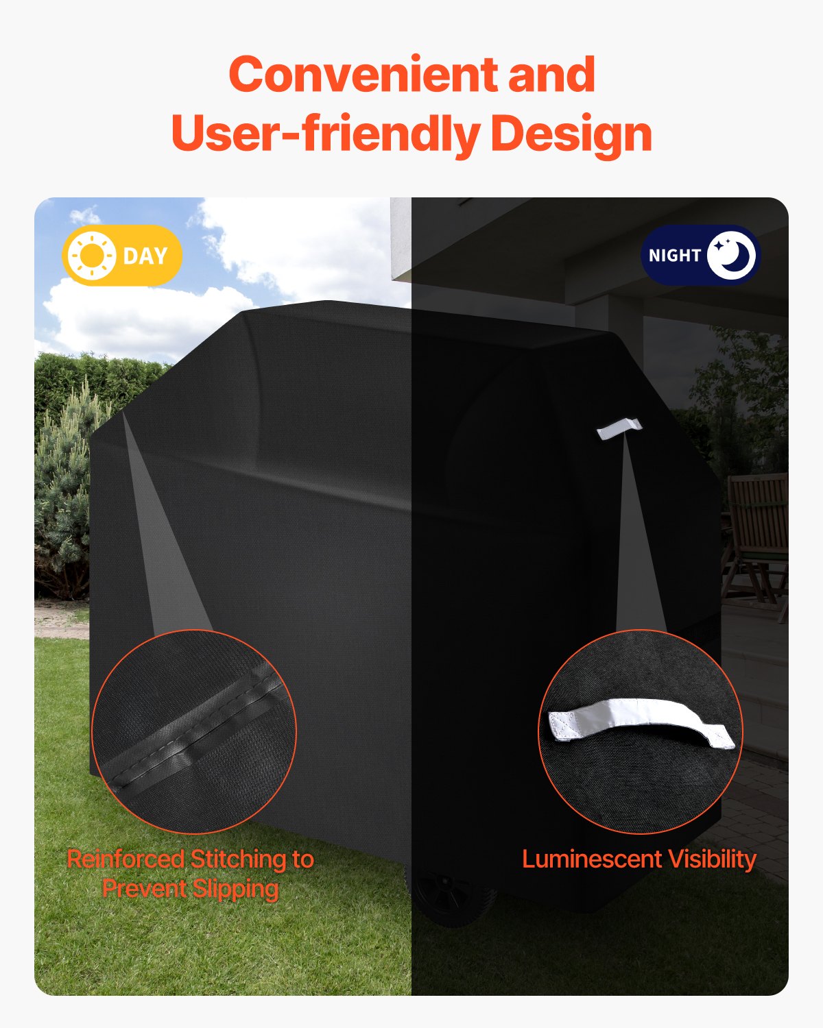 BBQs & Accessories: VEVOR 58 inch Grill Cover Heavy Duty BBQ Gas Grill Cover Outdoor Waterproof