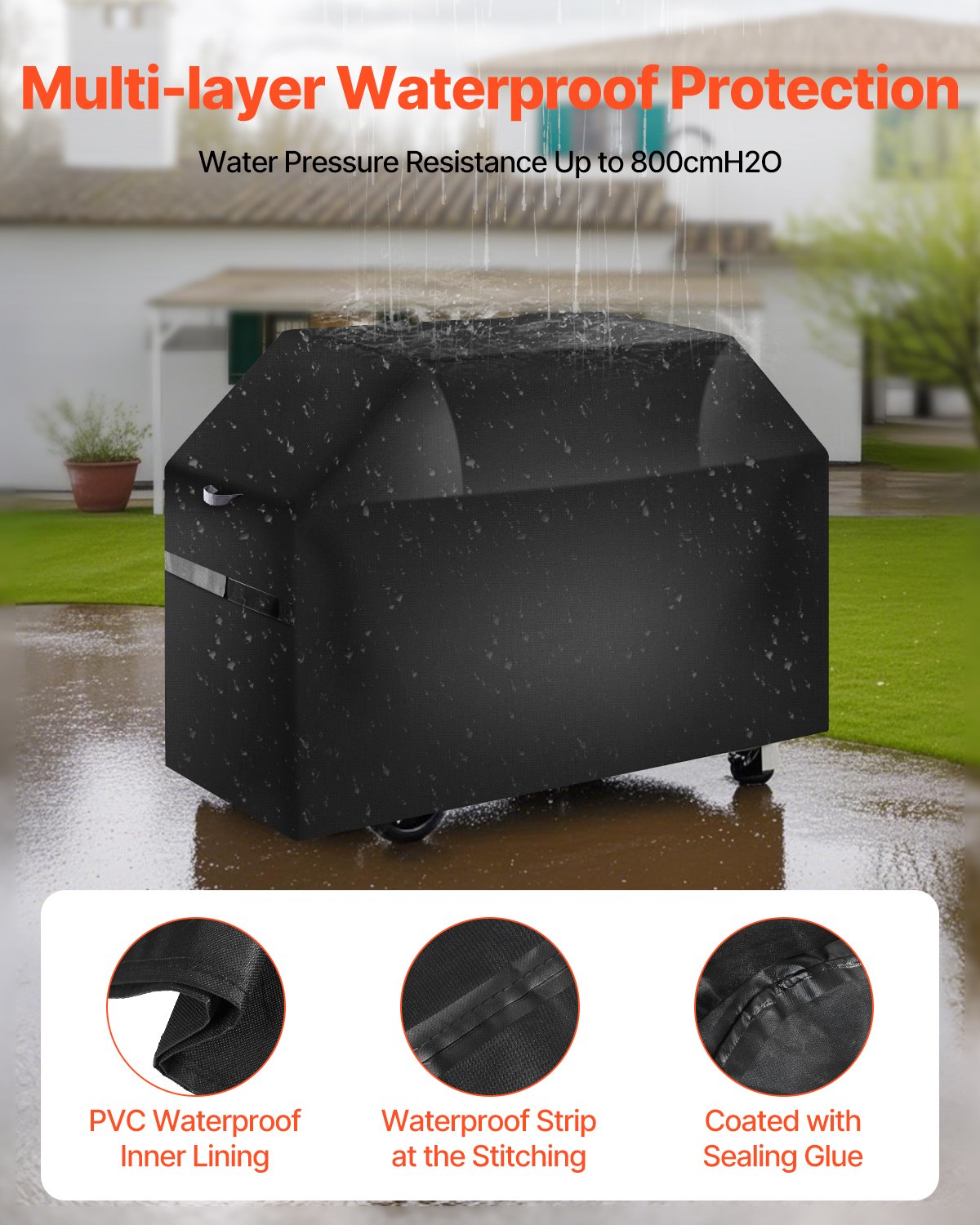 BBQs & Accessories: VEVOR 48 inch Grill Cover Heavy Duty BBQ Gas Grill Cover Outdoor Waterproof