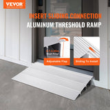 Door Hardware: VEVOR Door Threshold Ramp, 3" Rise, 800 lbs Load Capacity, Door Ramp for Wheelchairs, Aluminum Threshold Ramp for Doorways, Adjustable Modular Threshold Ramp for Wheelchairs, Scooters, Power Chairs