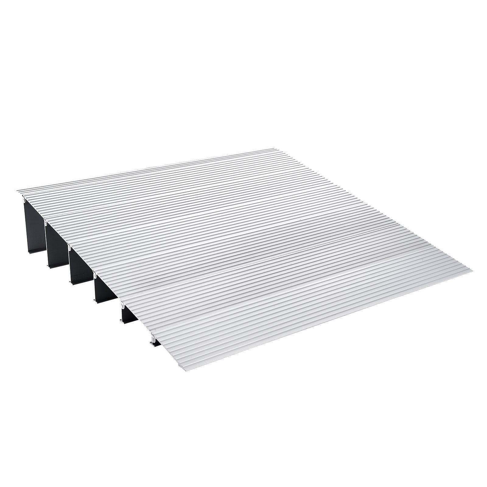 Door Threshold Ramp, 6" Rise, 800 lbs Load Capacity, Door Ramp for Wheelchairs, Aluminum Threshold Ramp for Doorways, Adjustable Modular Threshold Ramp for Wheelchairs, Scooters, Power Chairs