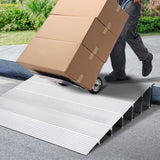 Door Hardware: VEVOR Door Threshold Ramp, 6" Rise, 800 lbs Load Capacity, Door Ramp for Wheelchairs, Aluminum Threshold Ramp for Doorways, Adjustable Modular Threshold Ramp for Wheelchairs, Scooters, Power Chairs