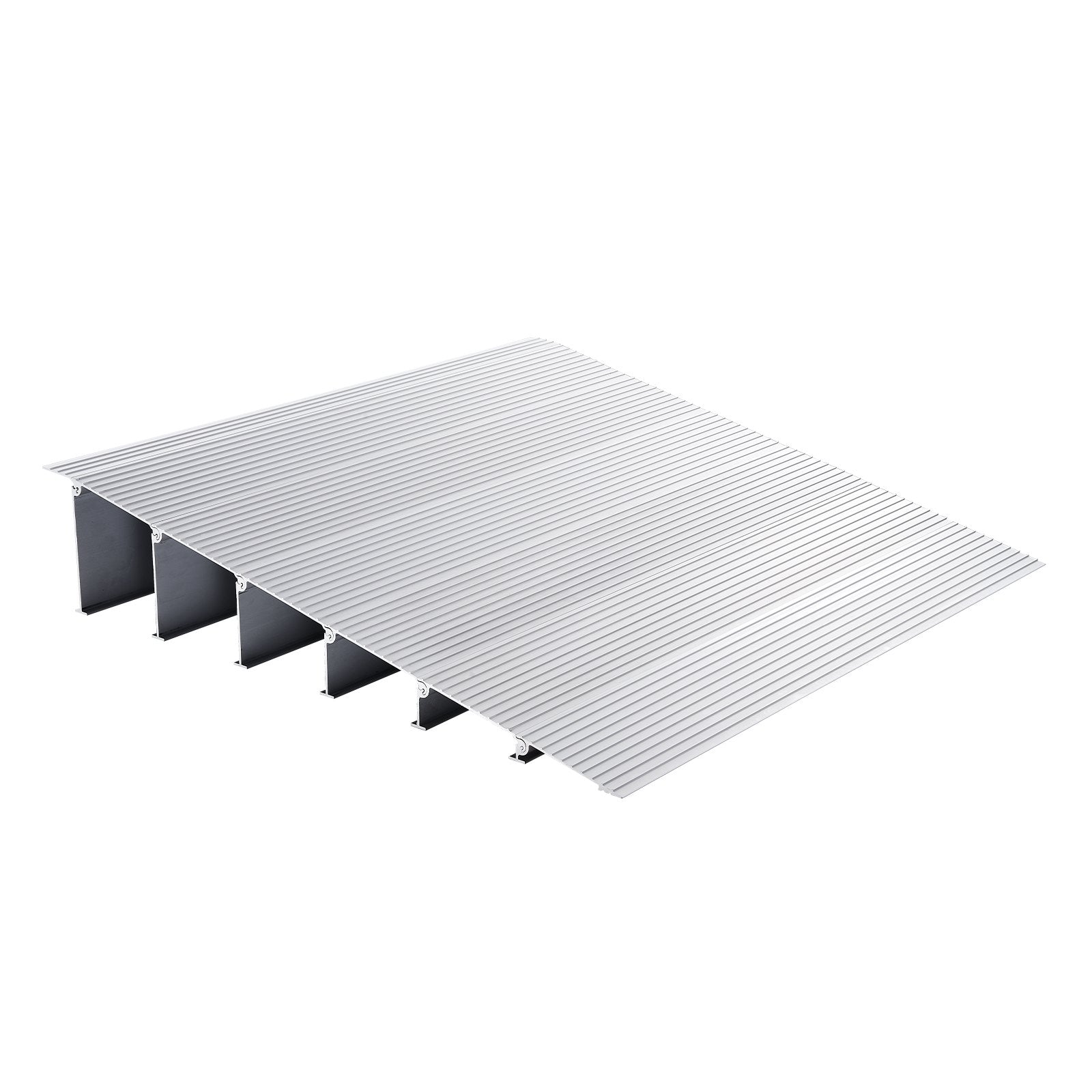 Door Threshold Ramp, 6" Rise, 800 lbs Load Capacity, Door Ramp for Wheelchairs, Aluminum Threshold Ramp for Doorways, Adjustable Modular Threshold Ramp for Wheelchairs, Scooters, Power Chairs