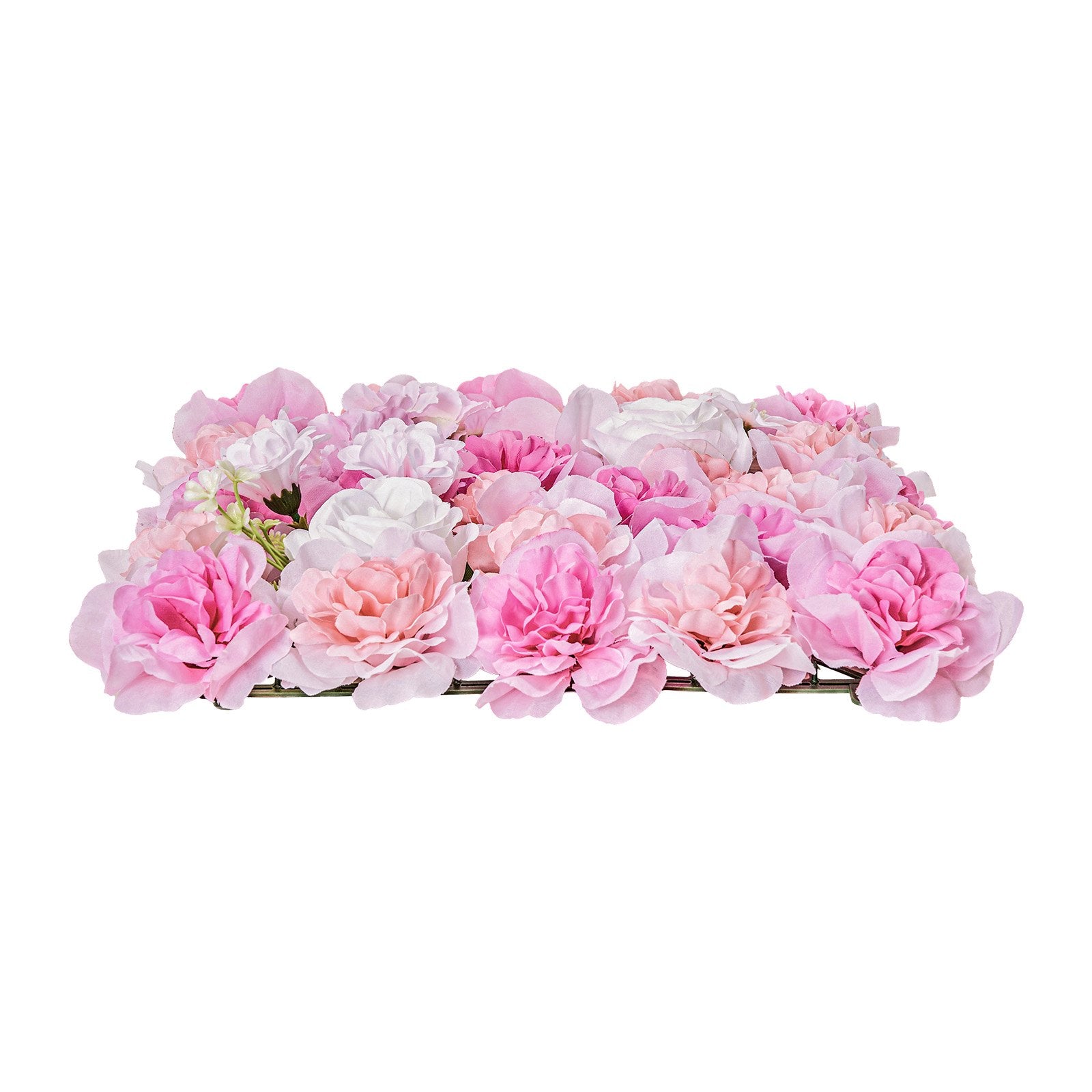 Canopies & Gazebos: VEVOR 3D Flower Wall Panel, 12 PCS 15 x 15 inch, Artificial Floral Wall Background Mesh Backing Mat,Seamless Design&Easy Installation for Wedding Valentines Day Home Baby Party Backdrop Decor,Pink