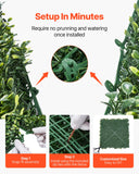 Artificial Wall Plants: VEVOR Artificial Grass Wall Panels, 40 x 120 inch, Milan Grass Greenery Boxwood Panel for Indoor Outdoor Green Decor & Ivy Fence Covering, Privacy Backdrop Wall Hedge Screen for Garden