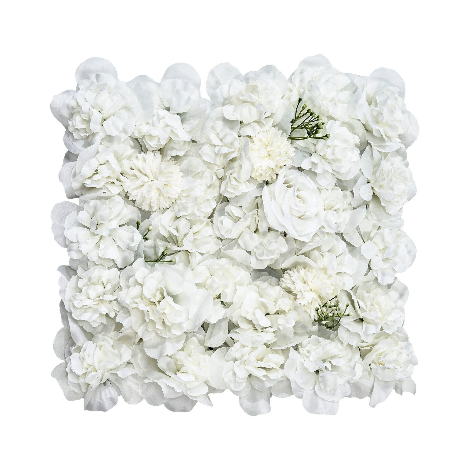 Canopies & Gazebos: VEVOR 3D Flower Wall Panel, 24 PCS 15 x 15 inch, Artificial Floral Wall Background Mesh Backing Mat,Seamless Design&Easy Installation for Wedding Valentines Day Home Baby Party Backdrop Decor,White