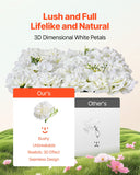 Canopies & Gazebos: VEVOR 3D Flower Wall Panel, 24 PCS 15 x 15 inch, Artificial Floral Wall Background Mesh Backing Mat,Seamless Design&Easy Installation for Wedding Valentines Day Home Baby Party Backdrop Decor,White