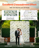 Canopies & Gazebos: VEVOR 3D Flower Wall Panel, 24 PCS 15 x 15 inch, Artificial Floral Wall Background Mesh Backing Mat,Seamless Design&Easy Installation for Wedding Valentines Day Home Baby Party Backdrop Decor,White