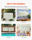 Canopies & Gazebos: VEVOR 3D Flower Wall Panel, 24 PCS 15 x 15 inch, Artificial Floral Wall Background Mesh Backing Mat,Seamless Design&Easy Installation for Wedding Valentines Day Home Baby Party Backdrop Decor,White
