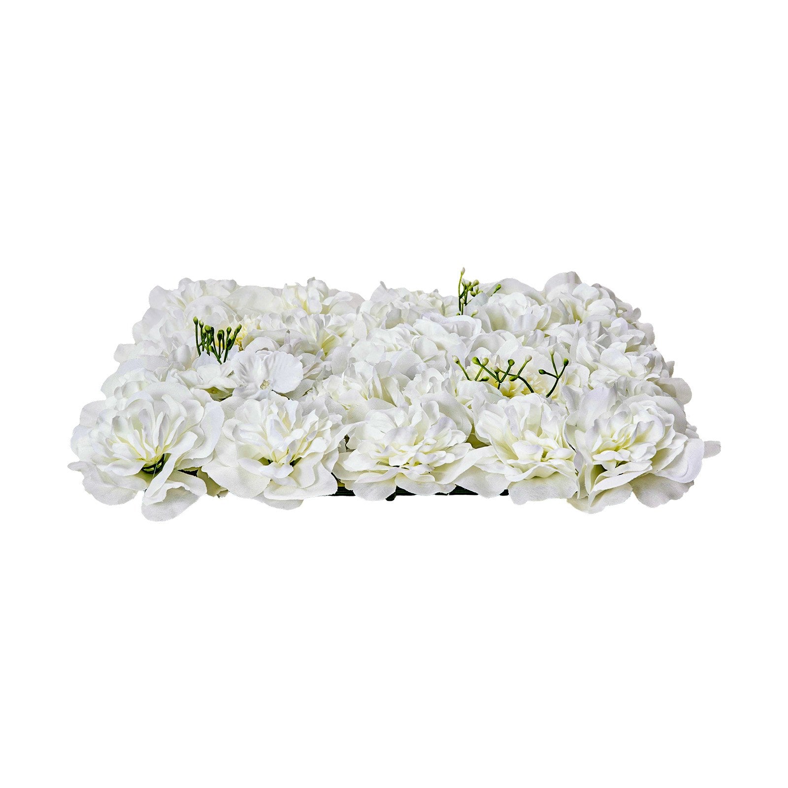 Canopies & Gazebos: VEVOR 3D Flower Wall Panel, 24 PCS 15 x 15 inch, Artificial Floral Wall Background Mesh Backing Mat,Seamless Design&Easy Installation for Wedding Valentines Day Home Baby Party Backdrop Decor,White