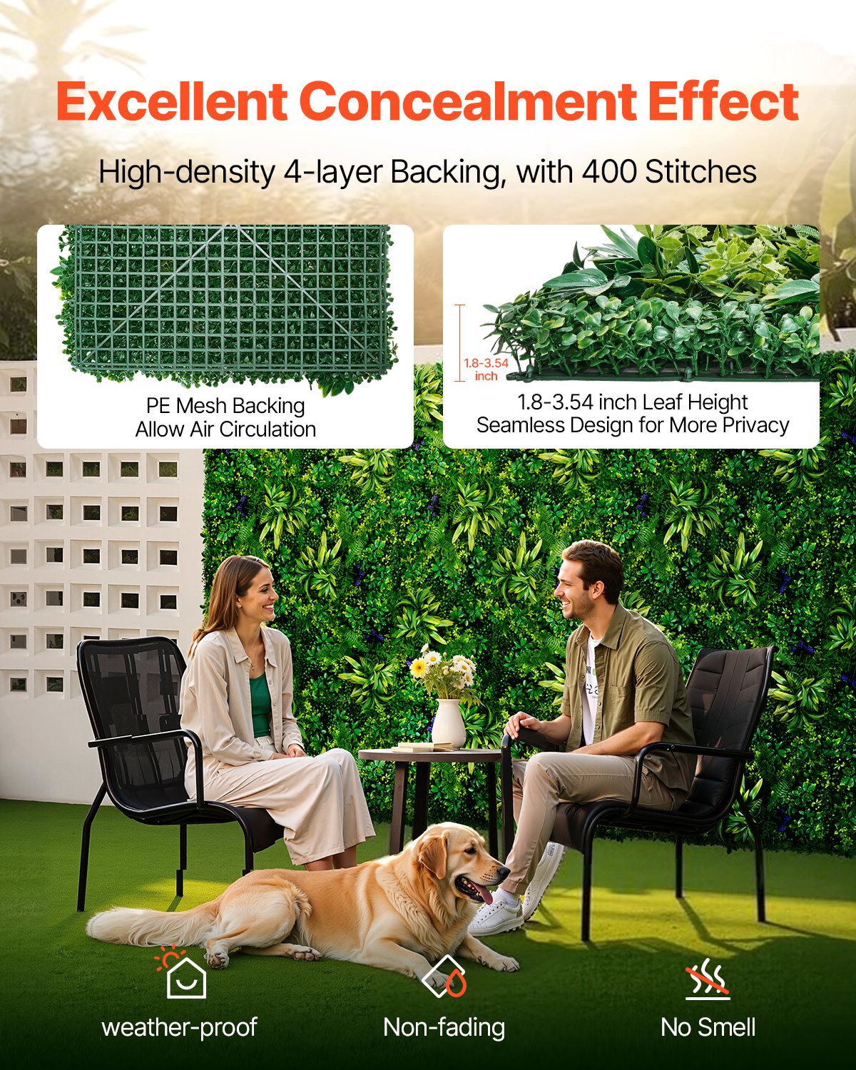 Artificial Grass Wall Panels, 8 PCS 20 x 20 inch, 3D Combination Greenery Boxwood Panel for Indoor Outdoor Green Decor & Ivy Fence Covering, Privacy Backdrop Wall Hedge Screen for Garden
