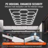 Automotive Repair & Speciality Tools: VEVOR Hexagon Garage Lights 66300LM 15 Grids Honeycomb LED Shop Ceiling Light