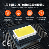 Automotive Repair & Speciality Tools: VEVOR Hexagon Garage Lights 66300LM 15 Grids Honeycomb LED Shop Ceiling Light