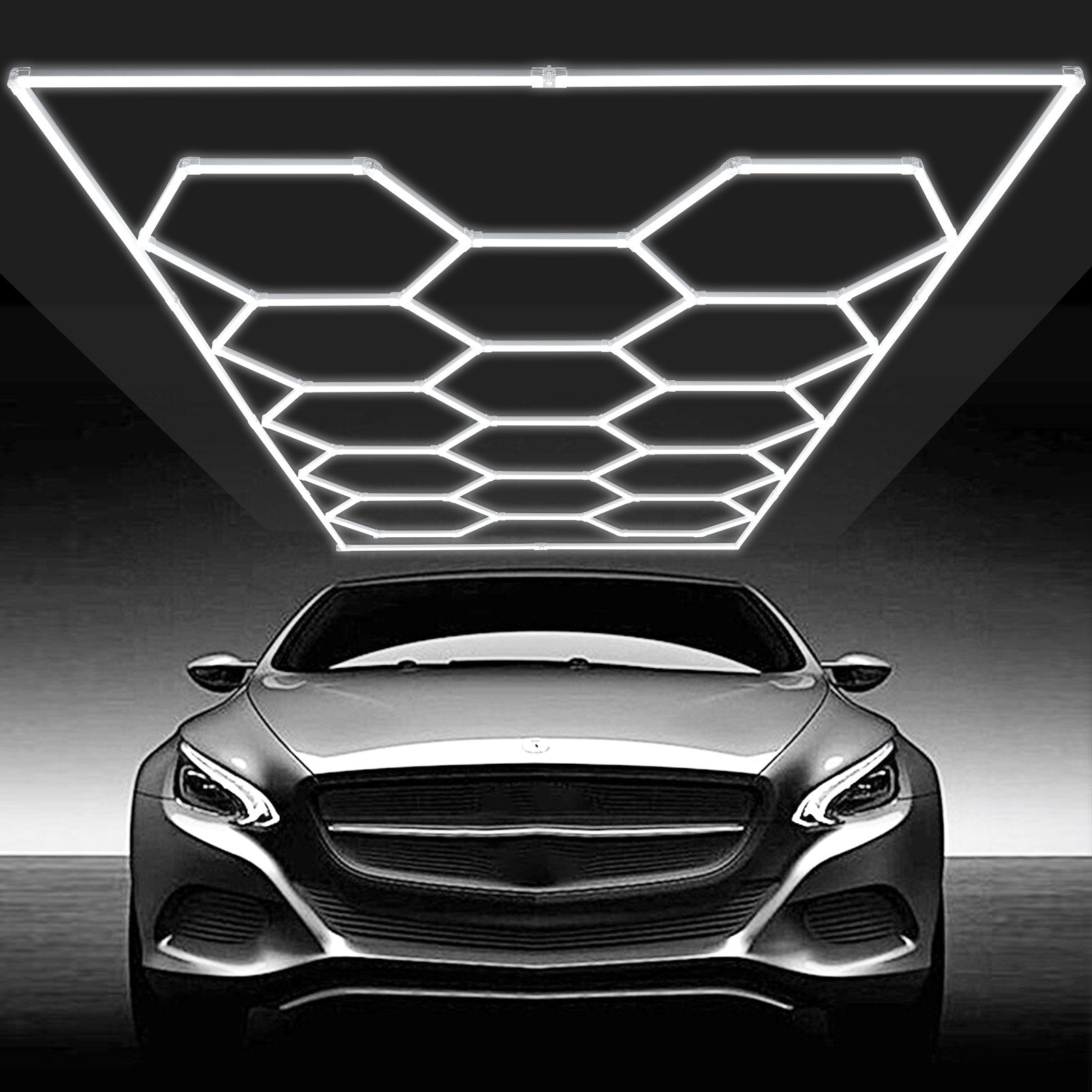 Night Lights & Ambient Lighting: VEVOR Hexagon Garage Lights 86400LM 5 Grid Honeycomb LED Shop Ceiling Light