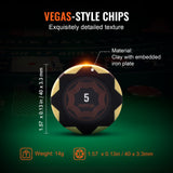 Card Games: VEVOR Poker Chip Set, 300-Piece Poker Set, Complete Poker Playing Game Set with Carrying  Case, Heavyweight 14 Gram Casino Clay Chips, Cards, Buttons and Dices, for Texas Hold'em, Blackjack, Gambling