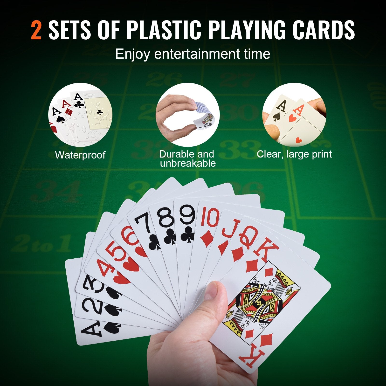 Card Games: VEVOR Poker Chip Set, 300-Piece Poker Set, Complete Poker Playing Game Set with Carrying  Case, Heavyweight 14 Gram Casino Clay Chips, Cards, Buttons and Dices, for Texas Hold'em, Blackjack, Gambling