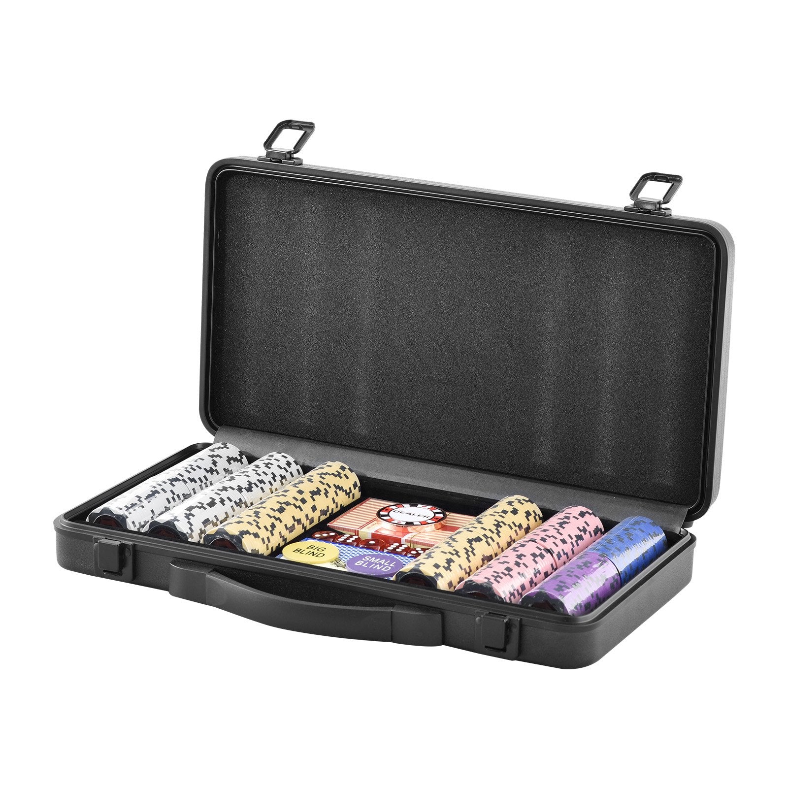 Card Games: VEVOR Poker Chip Set, 300-Piece Poker Set, Complete Poker Playing Game Set with Carrying  Case, Heavyweight 14 Gram Casino Clay Chips, Cards, Buttons and Dices, for Texas Hold'em, Blackjack, Gambling