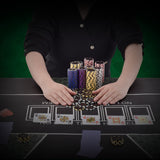 Card Games: VEVOR Poker Chip Set, 500-Piece Poker Set, Complete Poker Playing Game Set with Carrying  Case, Heavyweight 14 Gram Casino Clay Chips, Cards, Buttons and Dices, for Texas Hold'em, Blackjack, Gambling