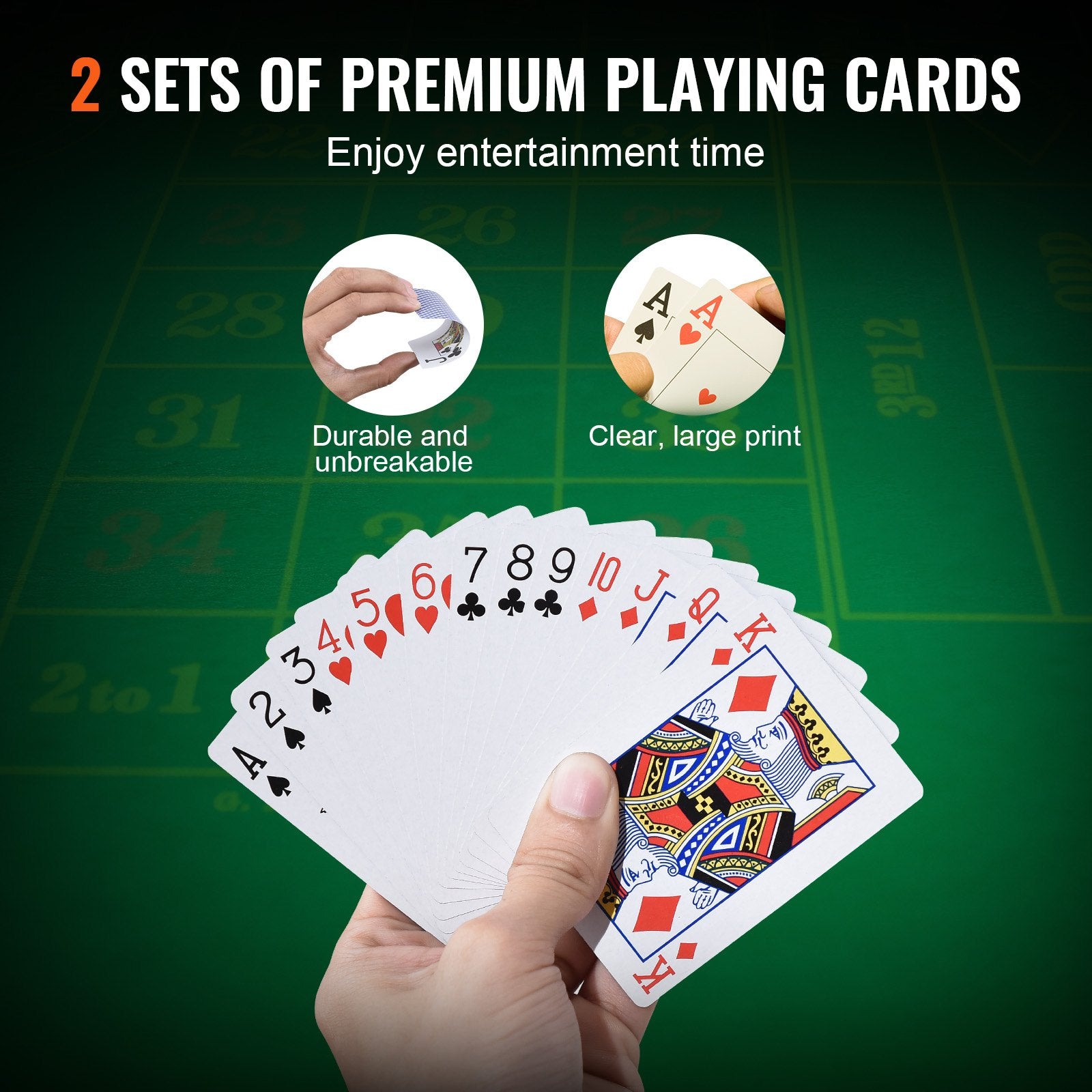 Card Games: VEVOR Poker Chip Set, 300-Piece Poker Set, Complete Poker Playing Game Set with Aluminum Carrying  Case, 11.5 Gram Casino Chips, Cards, Buttons and Dices, for Texas Hold'em, Blackjack, Gambling