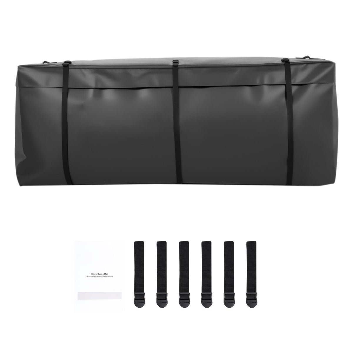 Hitch Cargo Carrier Bag, Waterproof 840D PVC, 152 x 61 x 62 cm (20 Cubic Feet), Heavy Duty Cargo Bag for Truck Bed Storage with 6 Reinforced Straps, Suitable for Car SUV Vans Hitch Basket