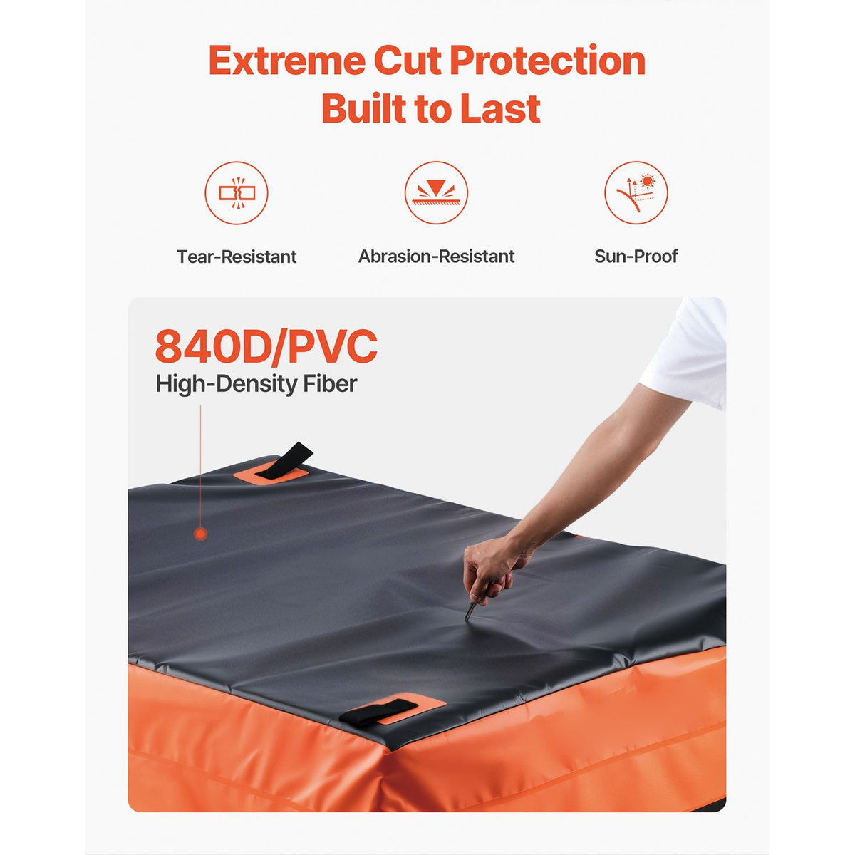 Truck Bed Cargo Bag, Waterproof 840D PVC, 130 x 102 x 55.5 cm (26 Cubic Feet), Heavy Duty Cargo Bag for Truck Bed with 4 Bungee Cords with Hooks, Fits a Variety of SUV and Pickup Trucks