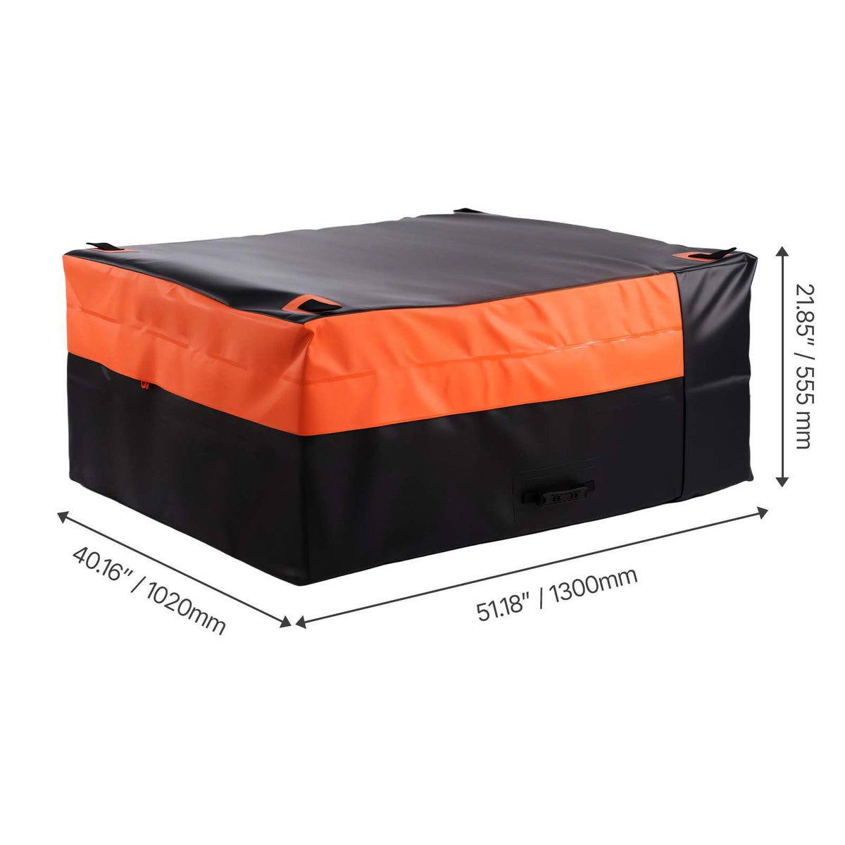 Truck Bed Cargo Bag, Waterproof 840D PVC, 130 x 102 x 55.5 cm (26 Cu. ft), Heavy Duty Cargo Bag for Truck Bed with Bungee Cords, Net and Carabiners, Fits a Variety of SUV & Pickup Trucks