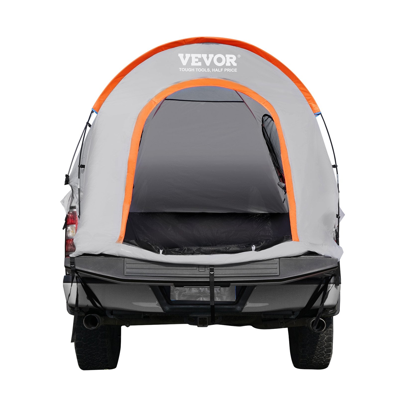 Truck Bed Tent, 5.5'-6' Pickup Truck Tent with Rain Layer and Carry Bag, Waterproof PU2000mm Double Layer Truck Tent for Camping, Accommodate 2-3 Person, for Camping Traveling Outdoor Activities