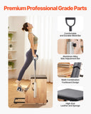 Exercise Bikes: VEVOR Pilates Chair, Split-Pedal Stability Combo Chairs with Handles, Rubber Wood Frame Yoga Fitness Trainer, Exercise Reformer, Pilates Resistance-Workout Equipment, for Home Gym Studio Workout