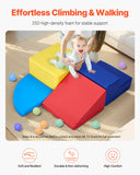 Outdoor Play Equipment: VEVOR Climbing Toys, 4-Piece Set, Foam Climbing Toys for Toddlers 6 Months to 3 Years Old, PU Leather Climbing Blocks, Indoor Climb and Crawl Activity Playset for Crawling & Sliding, Easy to Clean