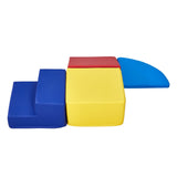 Outdoor Play Equipment: VEVOR Climbing Toys, 4-Piece Set, Foam Climbing Toys for Toddlers 6 Months to 3 Years Old, PU Leather Climbing Blocks, Indoor Climb and Crawl Activity Playset for Crawling & Sliding, Easy to Clean