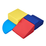 Outdoor Play Equipment: VEVOR Climbing Toys, 4-Piece Set, Foam Climbing Toys for Toddlers 6 Months to 3 Years Old, PU Leather Climbing Blocks, Indoor Climb and Crawl Activity Playset for Crawling & Sliding, Easy to Clean