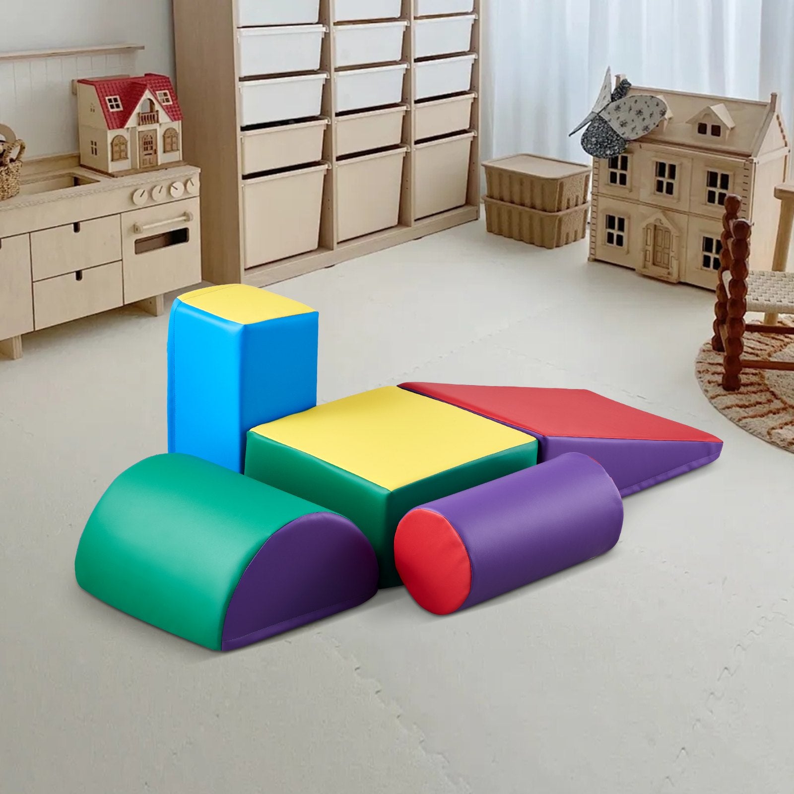 Ball Pits & Play Pens: VEVOR Climbing Toys 5 Piece Foam Climbing Blocks for Toddlers and Preschoolers