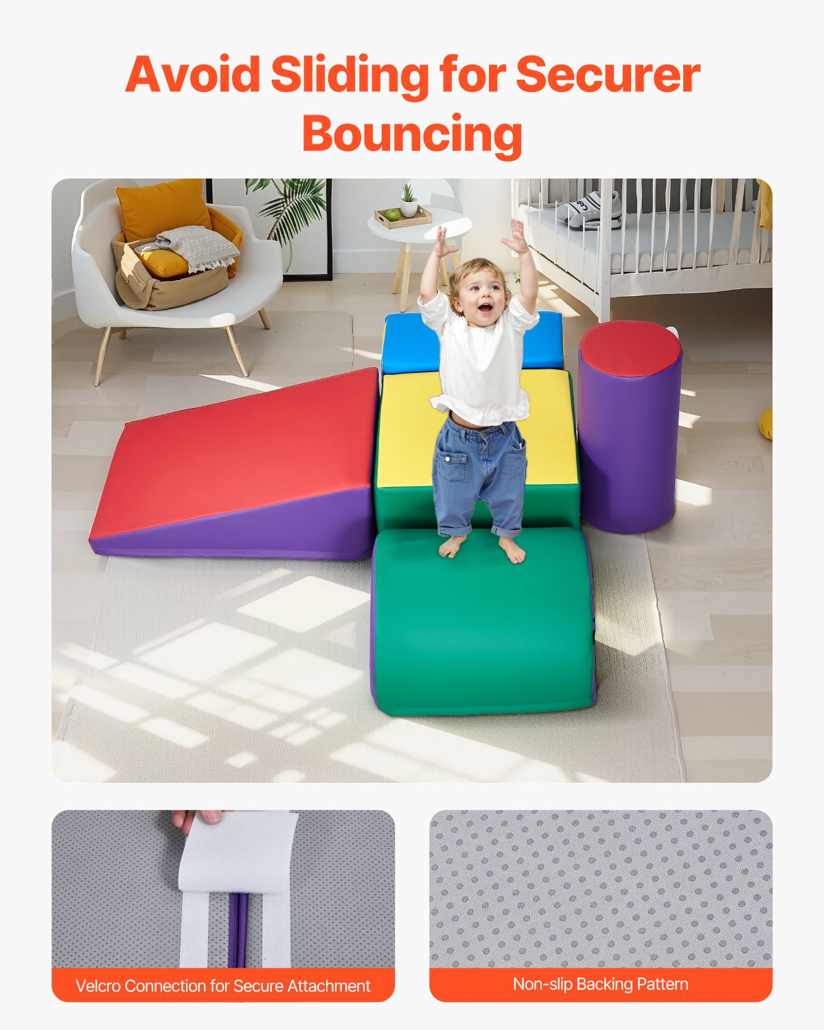 Ball Pits & Play Pens: VEVOR Climbing Toys 5 Piece Foam Climbing Blocks for Toddlers and Preschoolers