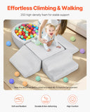 Outdoor Play Equipment: VEVOR Climbing Toys, 5-Piece Set, Foam Climbing Blocks for Toddlers 6 Months to 3 Years, Baby Climbing Blocks with Ball Pit (Balls Not Included), Indoor Climb and Crawl Activity Playset for Crawling