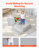 Outdoor Play Equipment: VEVOR Climbing Toys, 5-Piece Set, Foam Climbing Blocks for Toddlers 6 Months to 3 Years, Baby Climbing Blocks with Ball Pit (Balls Not Included), Indoor Climb and Crawl Activity Playset for Crawling