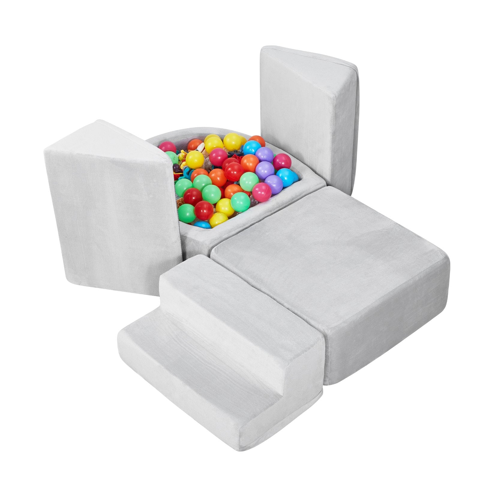 Outdoor Play Equipment: VEVOR Climbing Toys, 5-Piece Set, Foam Climbing Blocks for Toddlers 6 Months to 3 Years, Baby Climbing Blocks with Ball Pit (Balls Not Included), Indoor Climb and Crawl Activity Playset for Crawling