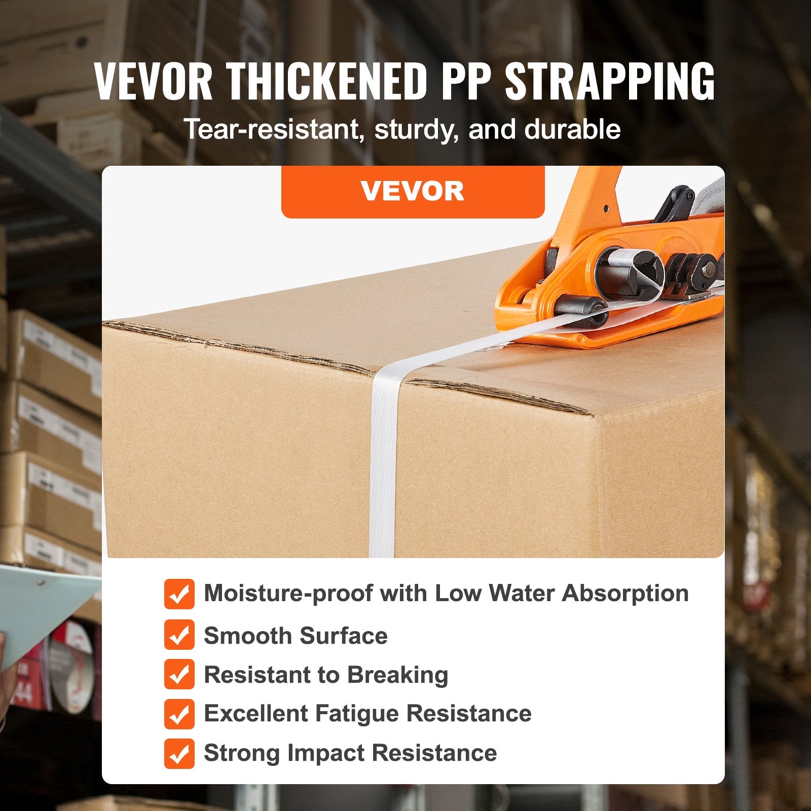 Automotive Repair & Speciality Tools: VEVOR Banding Strapping Kit with Strapping Tensioner Tool, Banding Sealer Tool, 100 m Length PP Band, 100 Metal Seals, Pallet Packaging Strapping Banding Kit, Banding Packaging Strapping for Packing