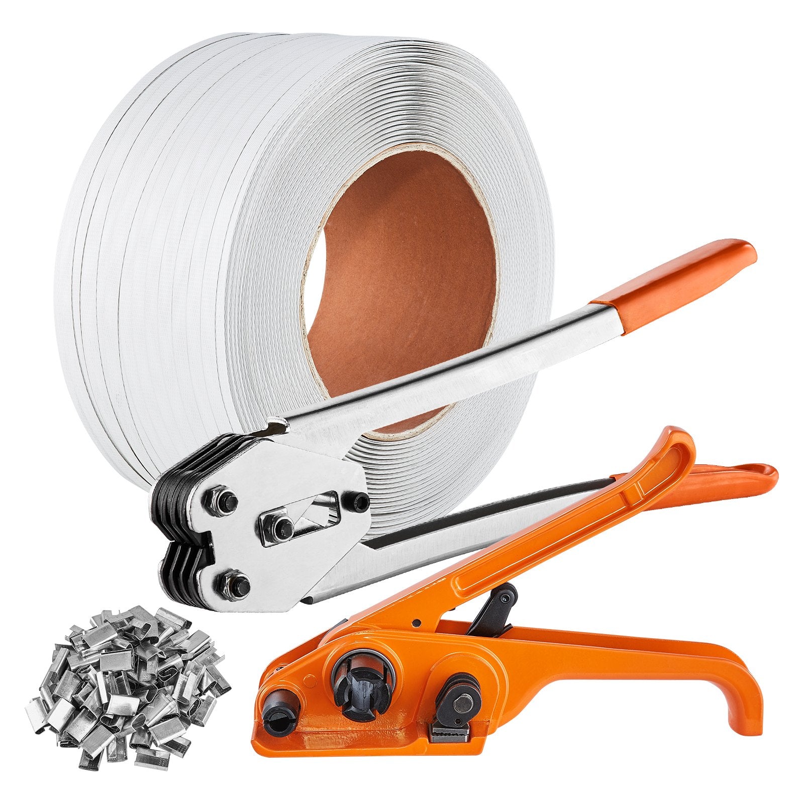 Automotive Repair & Speciality Tools: VEVOR Banding Strapping Kit with Strapping Tensioner Tool, Banding Sealer Tool, 100 m Length PP Band, 100 Metal Seals, Pallet Packaging Strapping Banding Kit, Banding Packaging Strapping for Packing