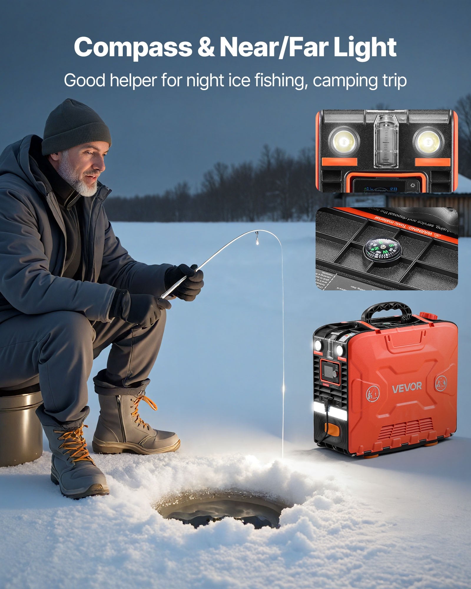 Diesel Heater, 8KW, DC 12V, All in One Portable Diesel Air Heater with Bluetooth APP Control, Remote Control and LCD Screen, 4.5 L Fuel Tank for Vehicles, Vans, RVs, Campers, and Garages