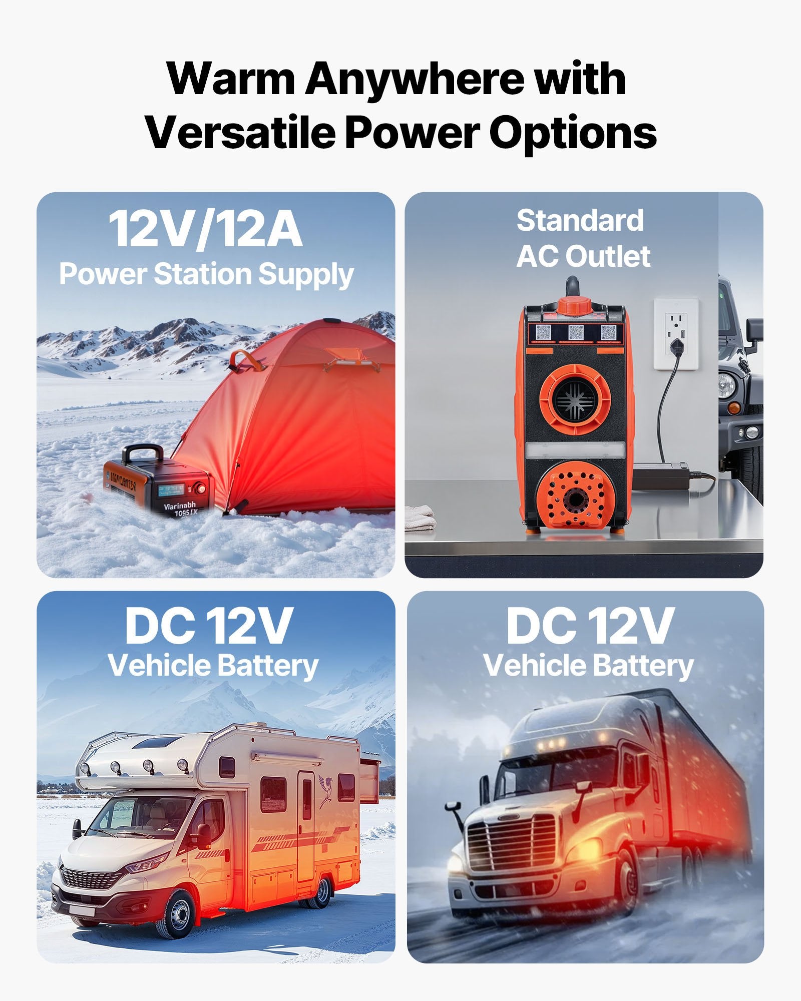 Diesel Heater, 8KW, DC 12V, All in One Portable Diesel Air Heater with Bluetooth APP Control, Remote Control and LCD Screen, 4.5 L Fuel Tank for Vehicles, Vans, RVs, Campers, and Garages