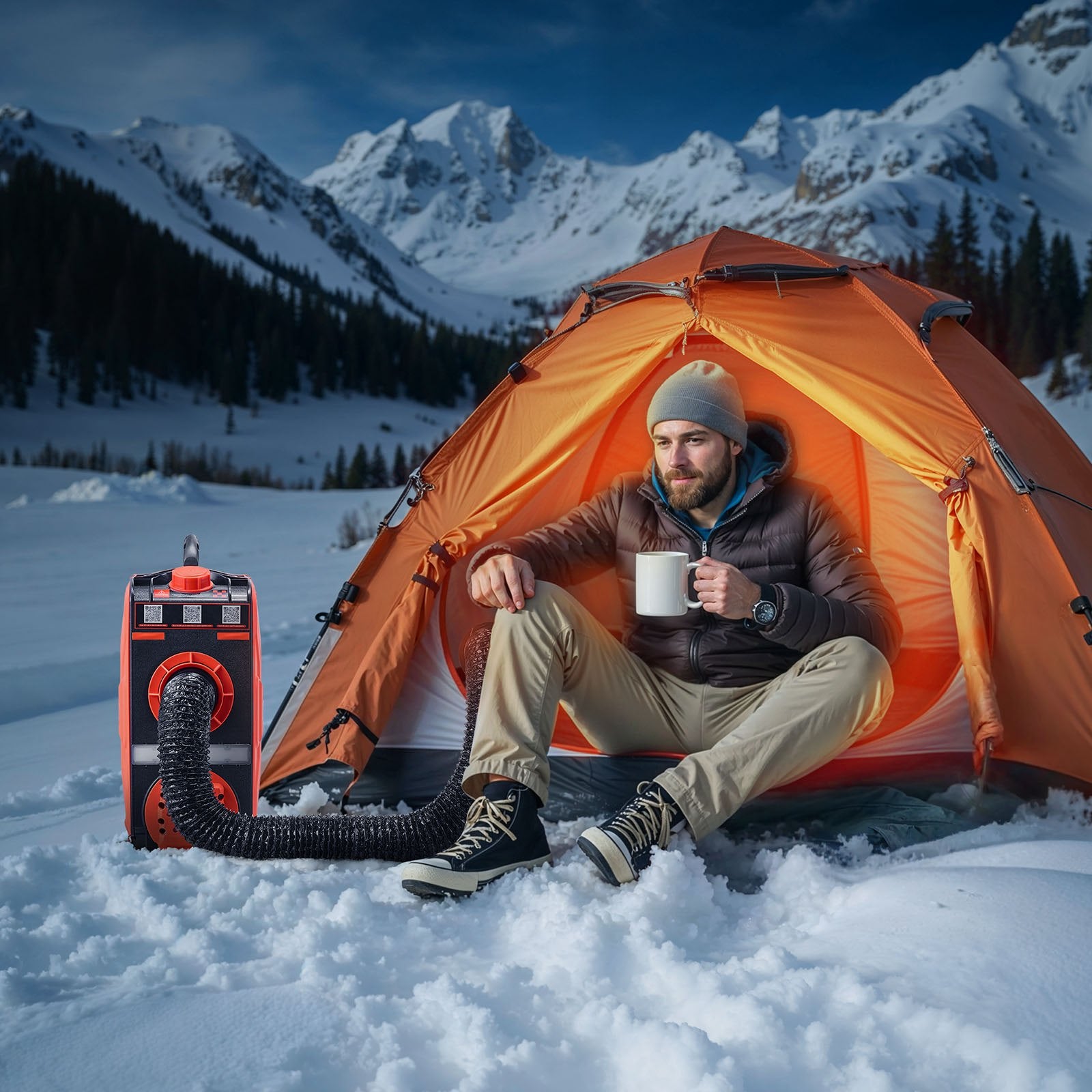 Diesel Heater, 8KW, DC 12V, All in One Portable Diesel Air Heater with Bluetooth APP Control, Remote Control and LCD Screen, 4.5 L Fuel Tank for Vehicles, Vans, RVs, Campers, and Garages