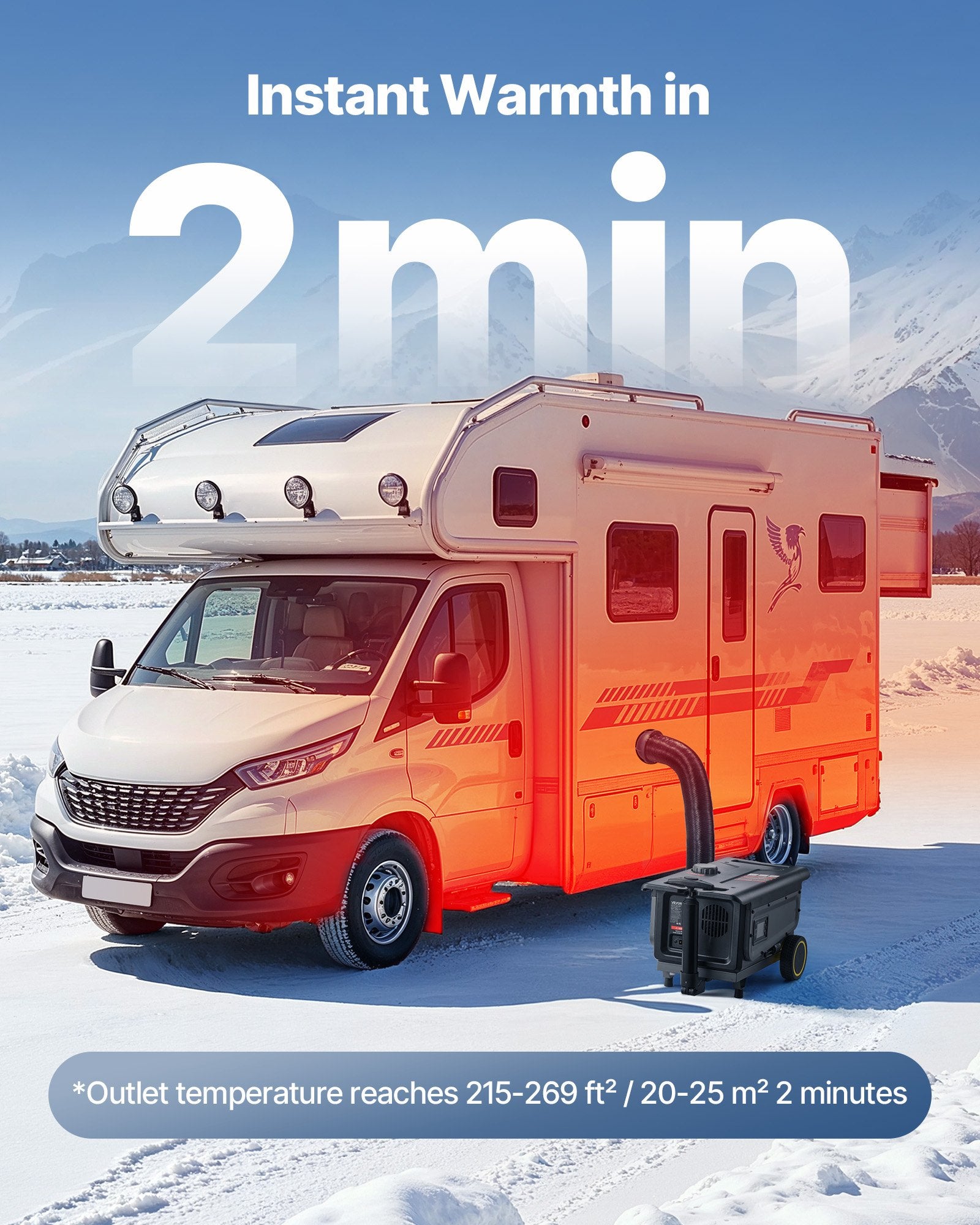 Diesel Heater, 8KW, DC 12V/24V, All in One Portable Diesel Air Heater with Bluetooth APP Control, Remote Control and LCD Screen, Trolley Design, 5 L Fuel Tank for Trucks, Vans, RVs, Campers