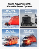Air Conditioner Accessories: VEVOR Diesel Heater, 8KW, DC 12V/24V, All in One Portable Diesel Air Heater with Bluetooth APP Control, Remote Control and LCD Screen, Trolley Design, 5 L Fuel Tank for Trucks, Vans, RVs, Campers