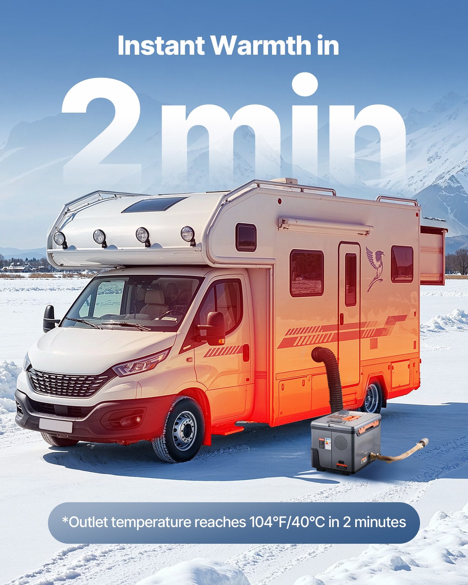 Camping Appliances: VEVOR Diesel Heater, 8KW, DC 12V/24V, All in One Portable Diesel Air Heater with Bluetooth APP Control, Remote Control and LCD Screen, 5 L Fuel Tank for Trucks, Vans, RVs, Campers, and Garages