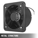 Fuel & Exhaust: VEVOR Industrial Ventilation Extractor Metal Axial Exhaust Commercial 12 inch Air Blower Fan 250MM opening exhaust fan 2800 RPM Low Noise Stable Running