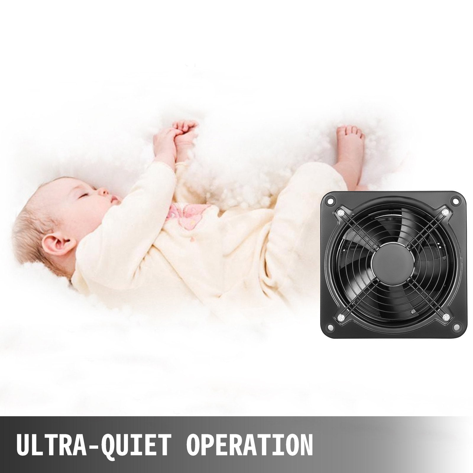 Fuel & Exhaust: VEVOR Industrial Ventilation Extractor Metal Axial Exhaust Commercial 12 inch Air Blower Fan 250MM opening exhaust fan 2800 RPM Low Noise Stable Running
