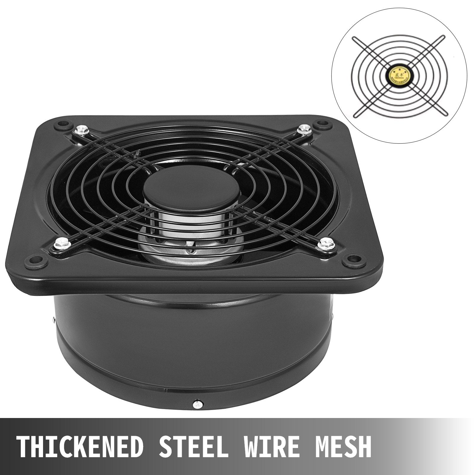 Fuel & Exhaust: VEVOR Industrial Ventilation Extractor Metal Axial Exhaust Commercial 12 inch Air Blower Fan 250MM opening exhaust fan 2800 RPM Low Noise Stable Running