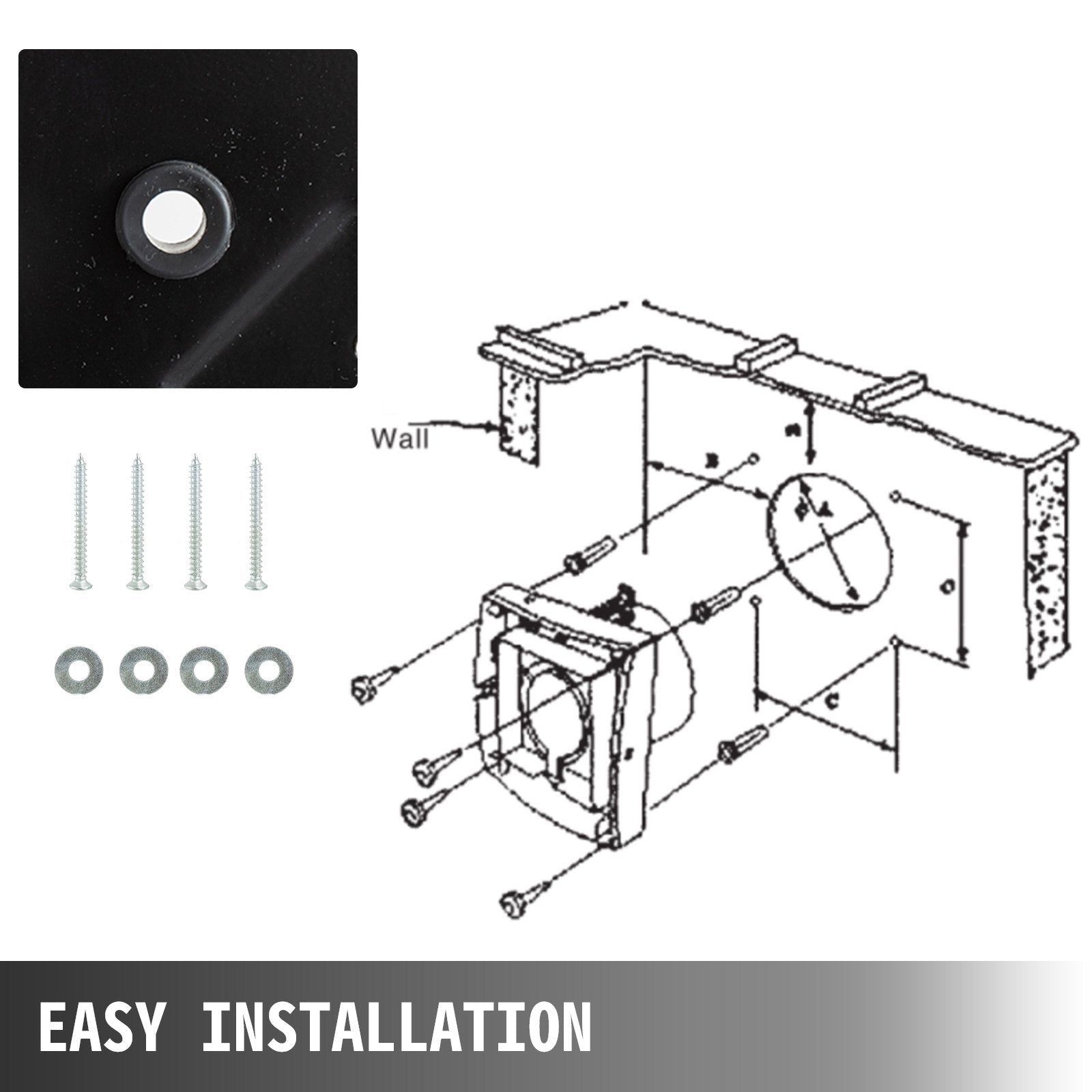 Fuel & Exhaust: VEVOR Industrial Ventilation Extractor Metal Axial Exhaust Commercial 12 inch Air Blower Fan 250MM opening exhaust fan 2800 RPM Low Noise Stable Running