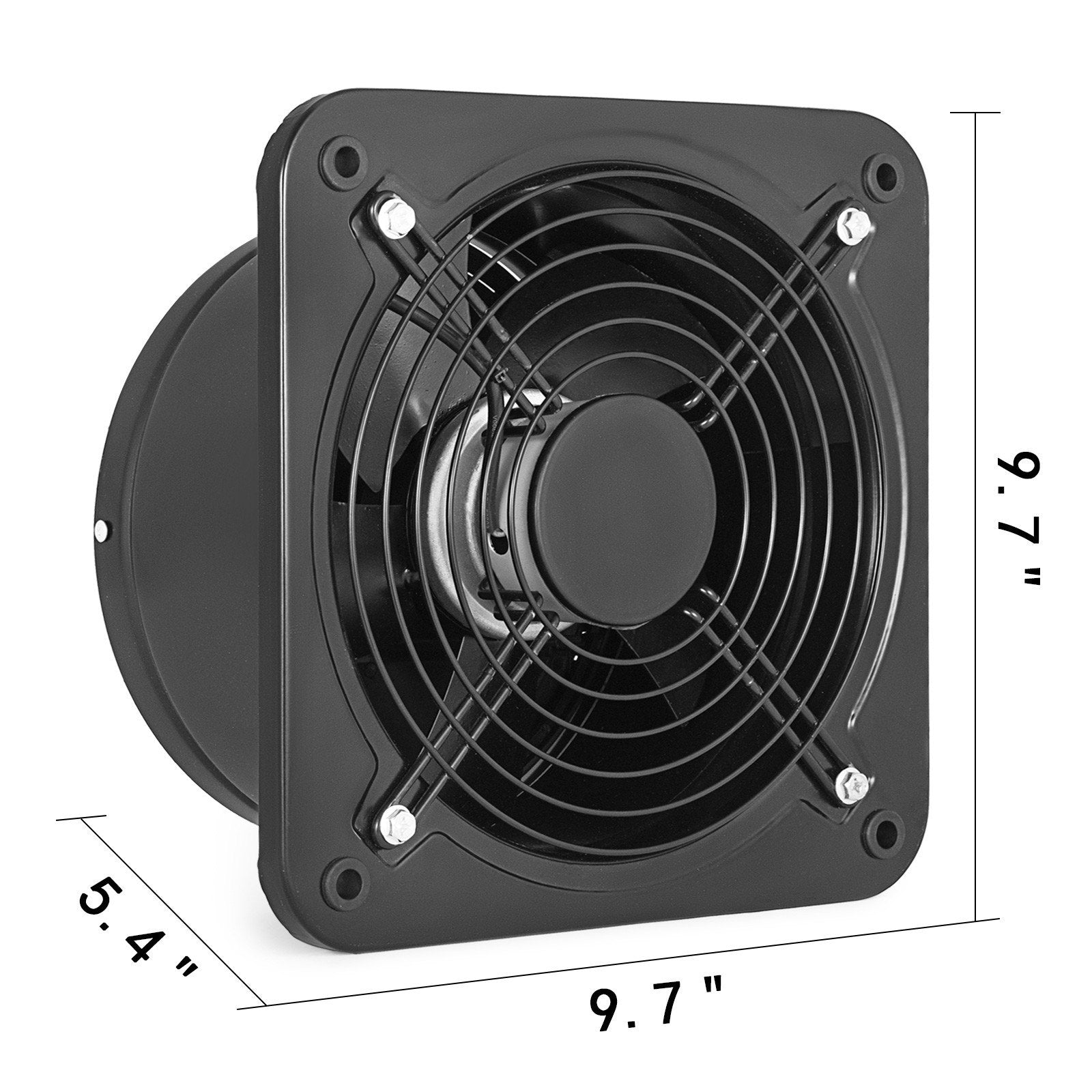 Fuel & Exhaust: VEVOR Industrial Ventilation Extractor Metal Axial Exhaust Commercial 12 inch Air Blower Fan 250MM opening exhaust fan 2800 RPM Low Noise Stable Running